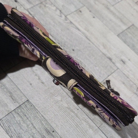 Vera Bradley Purple Floral Wallet - Picture 10 of 16